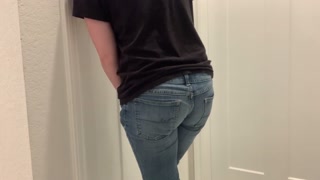 Locked out Girl SOAKS Jeans