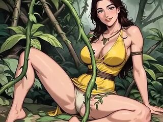 Ai Generated - Jane enjoys wild jungle fuck with stranger