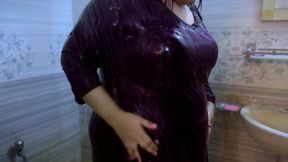 Hot Arab women taking a shower