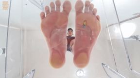 Giant Jock Boy Foot and Ass Domination for tiny man