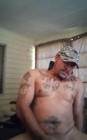 Sexy army guy self fucking his ass from behind on gaming chair part 1