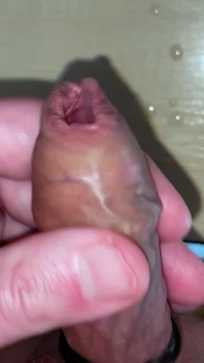 Epic moment from &quot;small foreskin cock gets jerked and squirts twice&quot;