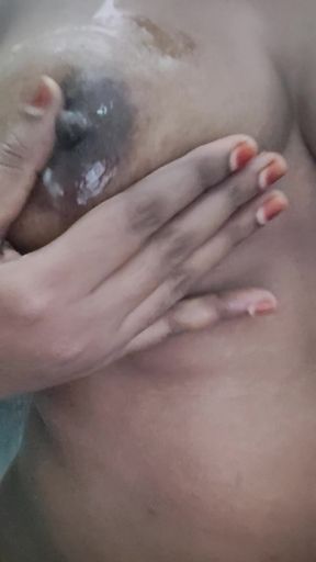 Boobs closeup &amp; Underarm cleaning