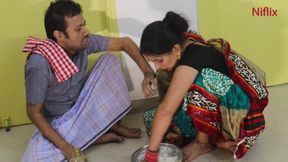 A Couple Played in Kitchen Withh Atta and Made a Hardcore Fucking Session