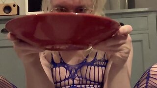 Sissy Crossdresser`s High-Stakes Masturbation: Peeing Twink and Lingerie Scene