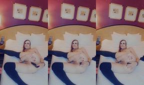 Goth tgirl Sabrina Vega training her tight ass with a butt plug