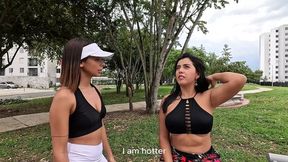 Horny&#x1F975; and squirting outdoors in the park while my friend handles my toy