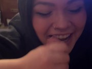 Oops! Cum hit the screen!