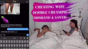Cheating Wife Gets Double Creampie Sex