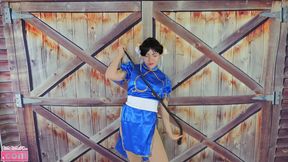 Dominatrix MILF cosplay as Chun Li gives POV roleplay with whippings and dirty talk