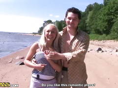 Sex on the beach with pickup blonde