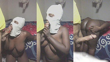 THE KNEELING MASKED BABY WHO SUCKS WHITE MEN