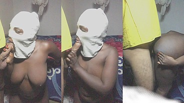 THE KNEELING MASKED BABY WHO SUCKS WHITE MEN