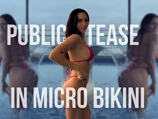 Tease in Micro Bikini in the Pool