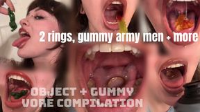 2 Rings, Gummy Army Men and More - Object and Gummy Vore Compilation