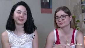 Curious Encounter: Young German Student Explores New Pleasures with Her Girlfriend's Strap-On!
