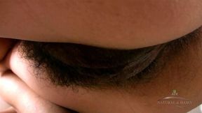 Rhys Adams cleans up the kitchen in nude