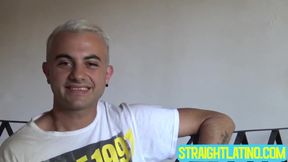 Bisexual blonde Juan Cruz offered money to make my throbbing cock wet