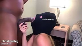 Masked bbc slut gets all of his nut on her ass