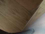 Hot mature masturbating in grey nylon stockings.Wet pussy.Black nail polish