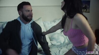 LucidFlix candy kiss killer British babe chokes on thick cock
