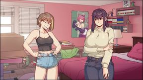 Chloe Getting Boner for Her Roommate Amy in The First Day