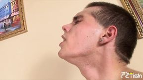 Masked guy bangs hard a midget MILF with hairy pussy on the couch