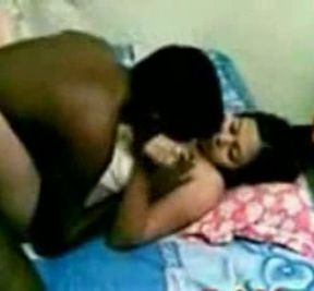 Dark skinned horn-mad Indian dude fucks busty brunette's twat mish