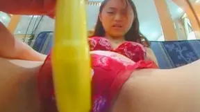 Japanese amateur Miku Kinky drilled with sex toys