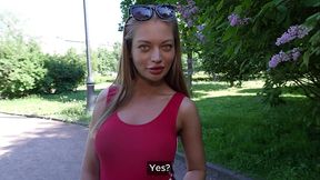 Park Flash: Casting Call Turns into Steamy Fuck With Cute Blondie