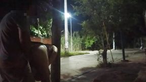 Couple Fucking in Outdoor Risky Flashing Without Panties