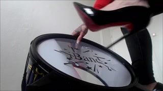 Goddess Carmen plays drums (crush video)