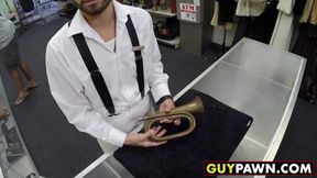 Handsome guy dicked in bathroom by kinky big dick stud