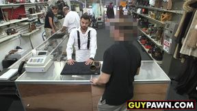 Handsome guy dicked in bathroom by kinky big dick stud