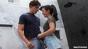 Megan Mistakes And Parker Ambrose In Get Steamy While Remodeling The Bathroom