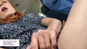 Clemence Audiard masturbates in the car