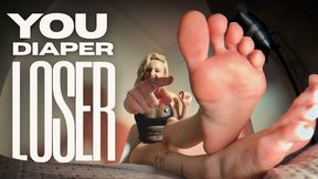 Barefoot Mommy and Her Diaper Loser