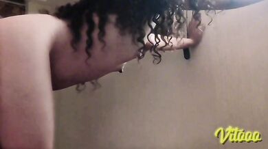 Latina with black hair gets fucked sensually and gushes cum