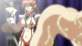 Sadistic succubus chains slave to chair and milks her huge tits