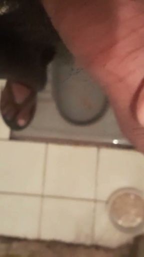It was a lot of fun to go to the bathroom and shake the cock and take out the water   Clip 1