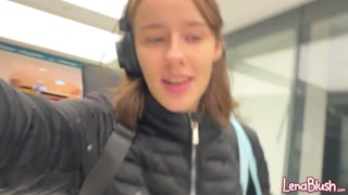 OMG! HUGE CUCUMBER destroys Teen Pussy!