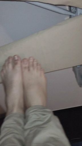 Naked feet for you smell