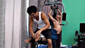 These boys just keep coming for a workout, and they surely get one! This time Asian cutie Idol gets restrained to the equipment for a hearty tickle workout on every muscle of his body.