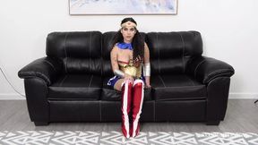 Cutie Dressed as Super Hero Anal Creampie Time!