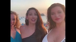 Ibiza party girl Clea Gaultier gives sloppy public blowjob
