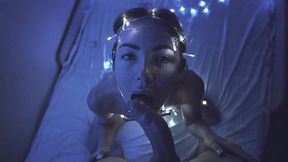 Kinky Berryy fucked in Christmas lights - Amateur POV Porn