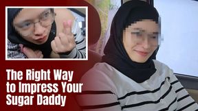 Hijab College Girl Have Fun With Sugar Daddy in The Car - Minokiiko
