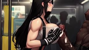 Tifa Searches for Dick on the Train