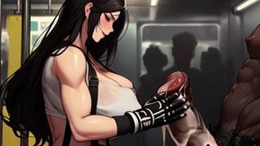 Tifa Searches for Dick on the Train