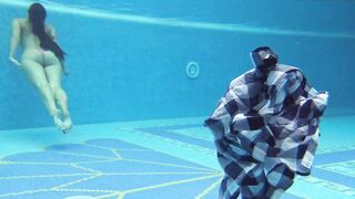 Beauty long butt european MILF Sazan underwater erotics